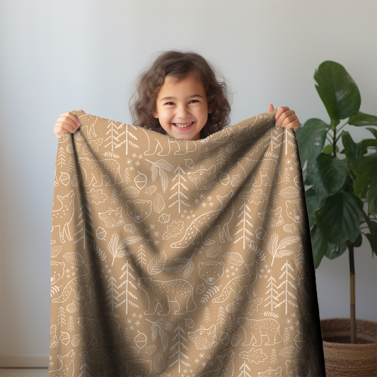 IN STOCK | Minky Blanket - Woodland