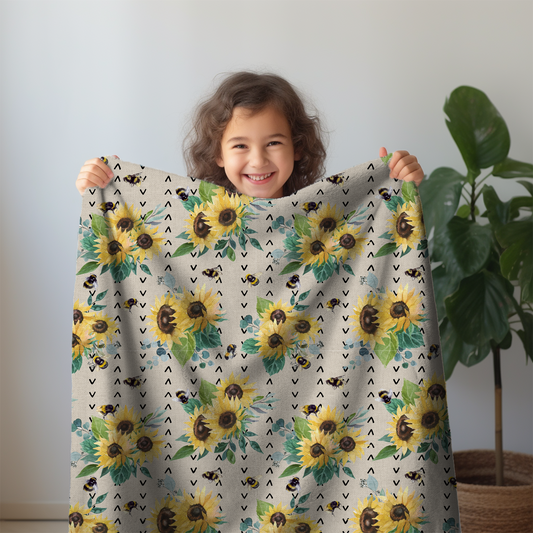 Minky Blanket - Sunflowers