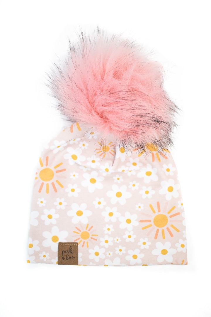 IN STOCK | Children Slouchy Beanie - Daisies