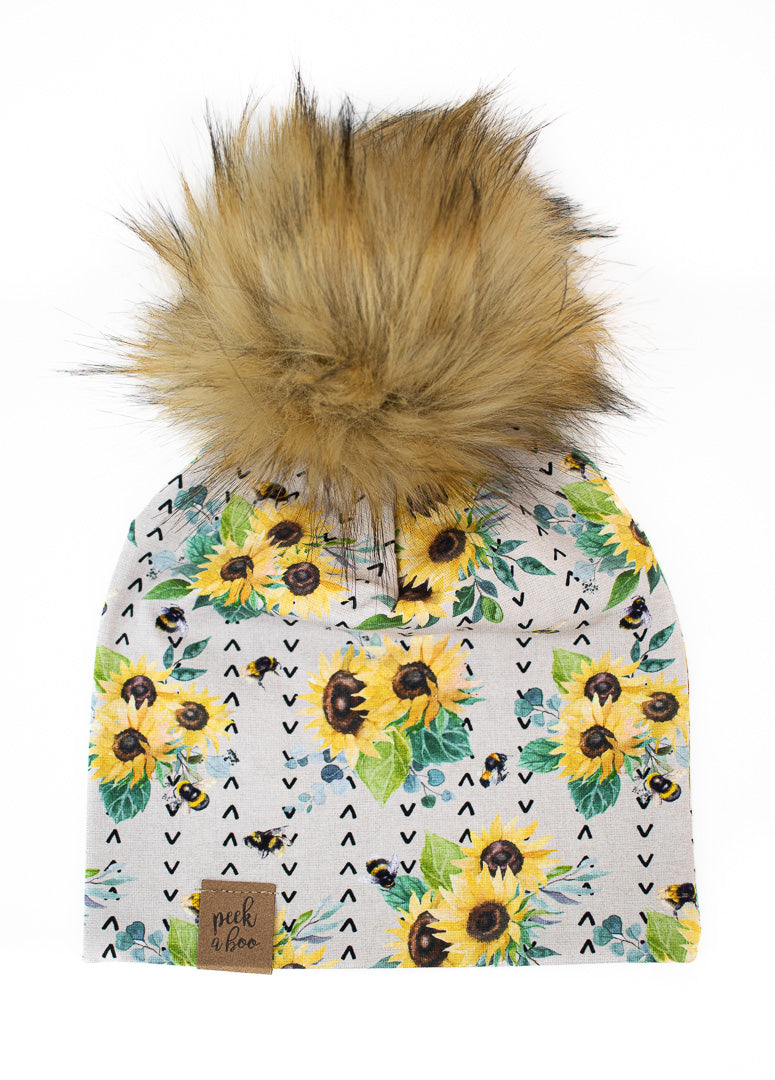 IN STOCK | Children Slouchy Beanie - Sunflowers