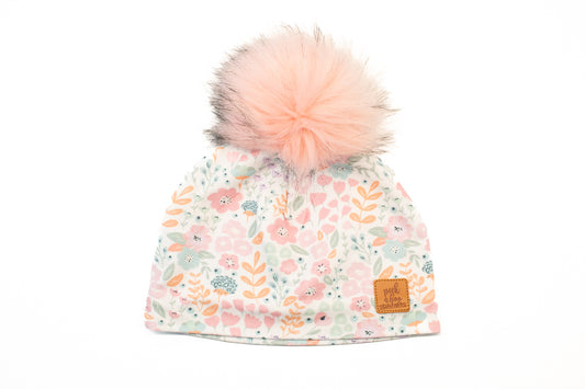 3 Season Toque pastel daisies